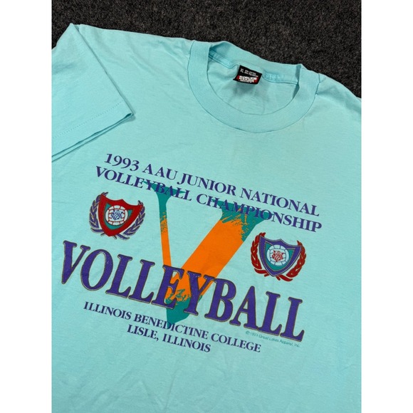 Screens Stars Best Other - VTG 1993 AAU Junior National Volleyball Championship USA T Shirt XL Made USA